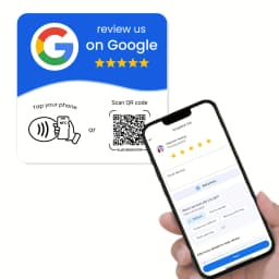 Square Nfc 215 programmable QR code Google Review Card NFC station table NFC display bending card standing brand bracket