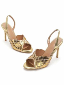 2026Fashionable Women's Summer New Sexy Sequined Slim High-heeled Sandals, Women's Wedding Party Plus Size Sandals
