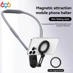 Silicone Magnetic Neck Halter Mobile Phone Holder For IPhone 16 15 14 13 For Huawei For Samsung FOR Xiaomi Selfie Stand Bracket