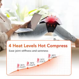 Heated Knee Massager With 4 Heat & Vibration Cordless Adjustable Wrap for Leg, Elbow & Shoulder Soothing Warmth Relaxes Muscles