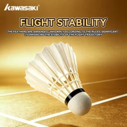Kawasaki Goose Feather Badminton Shuttlecocks King 6PRO 76&77 Speed Stable Flight Accurate Landing Professional Indoor Training