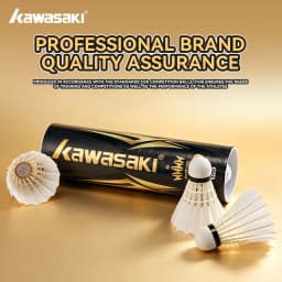 Kawasaki Goose Feather Badminton Shuttlecocks King 6PRO 76&77 Speed Stable Flight Accurate Landing Professional Indoor Training