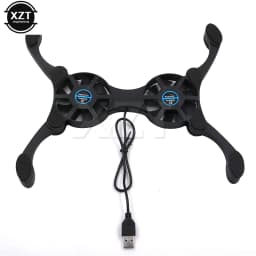 Practical Laptop Cooling Pad Portable Folding Radiator Usb Dual Fan Non-Slip Protective Pads For Notebook Computer Cooler Fan