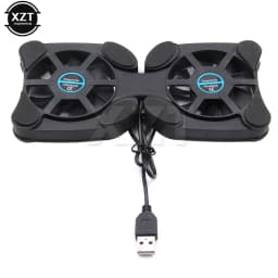 Practical Laptop Cooling Pad Portable Folding Radiator Usb Dual Fan Non-Slip Protective Pads For Notebook Computer Cooler Fan