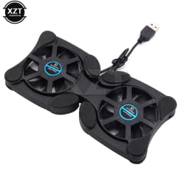 Practical Laptop Cooling Pad Portable Folding Radiator Usb Dual Fan Non-Slip Protective Pads For Notebook Computer Cooler Fan