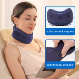 VELPEAU Neck Brace for Neck Support, Pain Relief and Spine Pressure, Adjustable Foam Cervical Collar for Snoozing Sleep Apnea