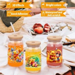 30 Style Watercolor Winnie family UV DTF UVDTF transfer 16oz cup wraps Sticker
