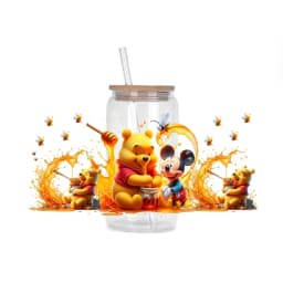 30 Style Watercolor Winnie family UV DTF UVDTF transfer 16oz cup wraps Sticker