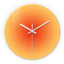 A Creative Gradient Solid Color Tempered Glass Wall Clock, Silent Non-Ticking Timekeeping Wall Clock - Battery-Powered Durable Clock (Battery Not Included), Valentine's Day Gift, Suitable for Bedroom, Living Room, Kitchen, Hallway, Party Venues, Easter, Mother's Day Gift