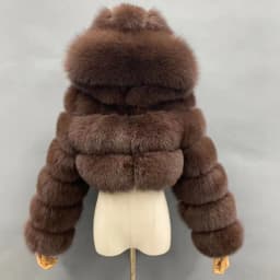 Quality Furry Cropped Faux Fur Coats And Jacket Women Short Fluffy Tops Coat With Hooded Winter Fur Jackets Ladies Cardigan 2740