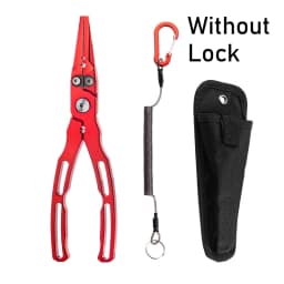 Aluminum Alloy Fishing Pliers Saltwater Corrosion Resistant, Heavy Duty Fishing Multitool with Lanyard Sheath Hook Remover Line