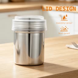 Stainless Steel Spice Jar Storage with Lid Barbecue Salt Sugar Bottle Shaker With Handle Pepper Seasoning Can Seasoning Bottle
