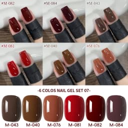 XEIJAYI 6Pcs 15ML Jelly Ice Transparent Nude Green Blue Green And Colorful And Pure Gel Nail Polish Set Peelable UV LED Gel Poli
