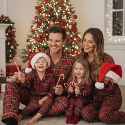 Family Christmas Pajamas Matching Sets Adult And Kids Xmas Red Plaid Button Shirts Tops+Pants Baby Romper Loungewear Pyjamas