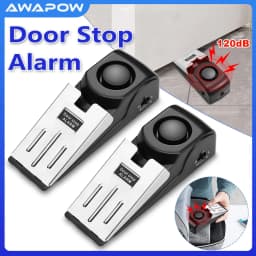 Awapow Door Stopper Alarm Portable Doorstop Security Alarm 120dB for Travel Home Apartment House Block Blocking System