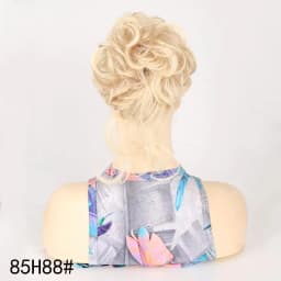 Messy Fringe Claw Clip Bun Synthetic Curly Messy Bun Hair Piece Loose Wispy Fringe Hair Extension For Women Multiple Shades