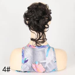 Messy Fringe Claw Clip Bun Synthetic Curly Messy Bun Hair Piece Loose Wispy Fringe Hair Extension For Women Multiple Shades