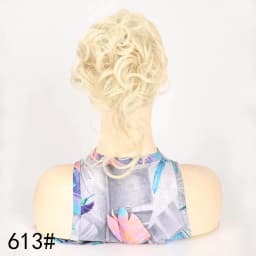Messy Fringe Claw Clip Bun Synthetic Curly Messy Bun Hair Piece Loose Wispy Fringe Hair Extension For Women Multiple Shades