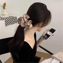 Vintage Solid Large Intestine Twisted Scrunchie For Women Girls Hair Tie Sweet Hair Band Hair Ring Fashion Hair Accessories