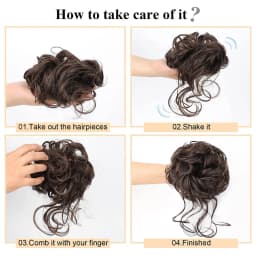 Synthetic Chignon Hair Bun Messy Scrunchie Elastic Band Fake Hair Extension Updo Donut Roller Scrunchie Hair Pieces for Women