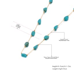 Lokaer Colorful Natural Stone Beads Necklace Bracelet Sets for Women Trendy Bohemia Stainless Steel Handmade Jewelry Tiki N24081