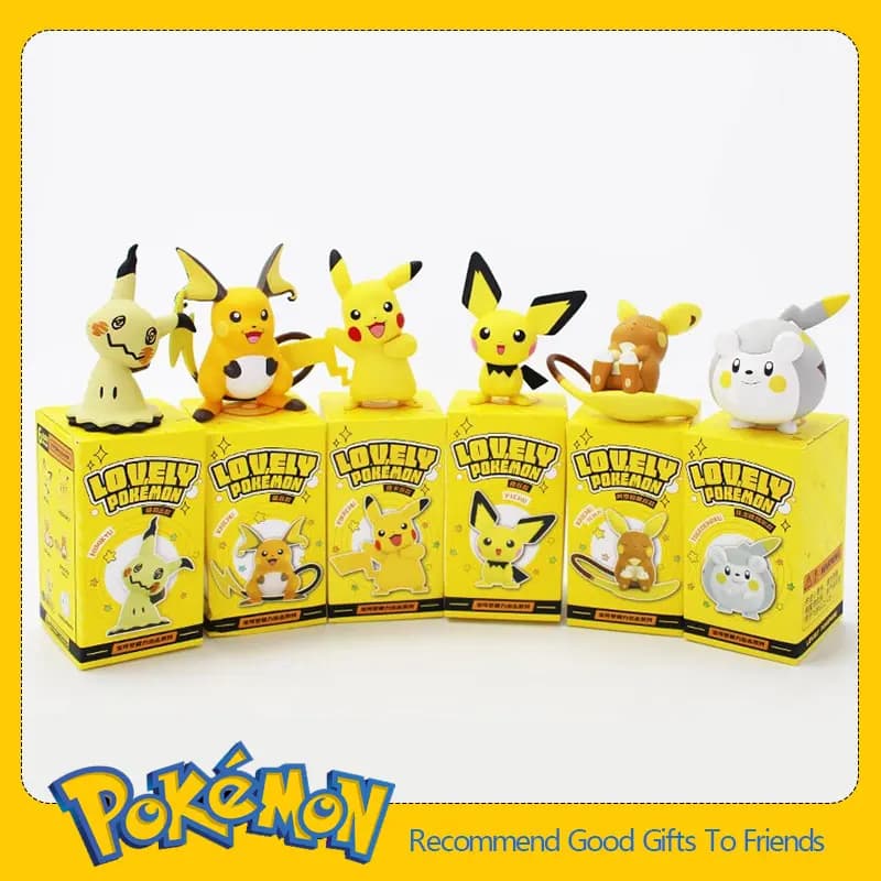New Pokemon Action Figures Kawaii Pikachu Pichu Togedemaru Alola Raichu Mimikyu Car Decoration Anime Figures Toy Gift For Kids