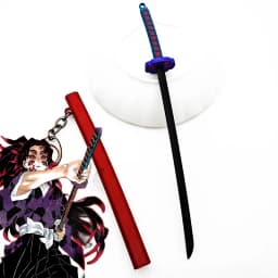 6.7inch Metal Demon Slayer Katana Anime Kimetsu No Yaiba Tanjirou Ninja Knife Real Japanese Katana Mini Samurai Sabre Toy Gift