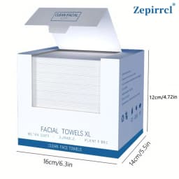 26*30cm Box of Disposable Face Towels, Thickened and Large Size, for Cleansing the Skin, Suitable for All Skin Types, Unisex, 40 Wipes/Box