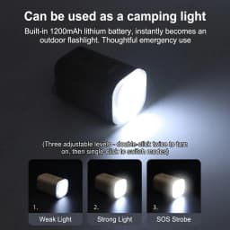 Mini Electric Inflatable Pump 3-in-1 with Lights Wireless Air Compressor for Camping Hiking Inflate & Deflate Equipment