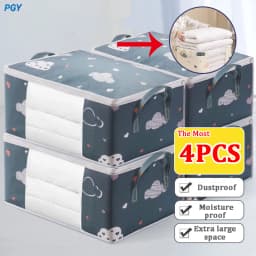 Big Capacity Storage Bag 4/2/1PCS Quilt Clothes Moisture Dust Proof Organizer Duvet Blanket Sorting Bags Luggage Bag