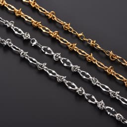 8MM Lip Knot Chain Stainless Steel Chunky Necklace Waterproof Handmade Link Punk Hiphop Geometric Men Choker Heavy Metal Jewelry