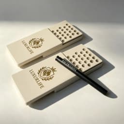 2-Pack, 41-Hole Snuff Box, Crown Emblem, Portable Travel, Snuff Kit