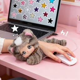Cute Random Pattern Plush Toy Animal Rabbit Stripe Cat Vinyl-Plush Toys Giant Panda Lying Posture Animal Birthday Xmas Gifts