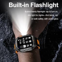 2026 1000mAh military outdoor smartwatch 2.01 inches LED flashlight IP68 waterproof Heart rate sleep Bluetooth call sport watch