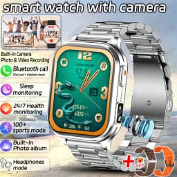 2026 New Smart Watch With Camera Men Women Photos Record Video Health Sports Fitness IP68 Waterproof Call Recording Smartwatches