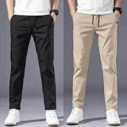 Casual Pants Men's Korean Version Summer Thin Men's New Sports Pants Loose and Versatile Trend Light Luxury Straight Trousers