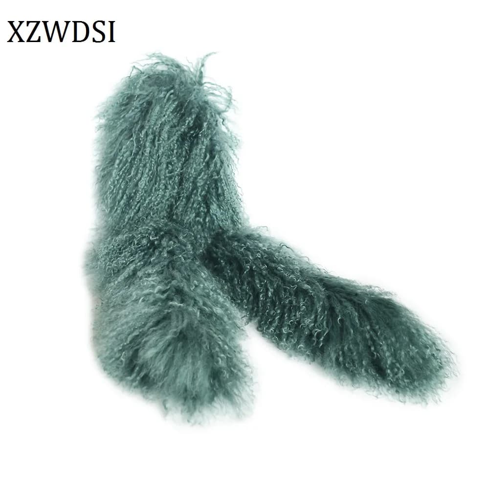 Luxurious 130cm Mongolian Lamb Fur Scarf Elegant Winter Accessory with Soft Touch