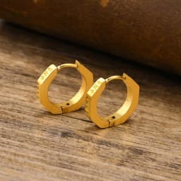 North Viking Hoop Earrings for men Stainless steel Octagon Runes Round Earrings Talisman Stylish Jewelry Viking Gifts for Male