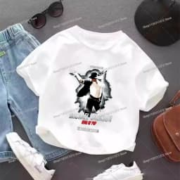 Vintage Michael Jackson Graphic T-shirt Summer Tops Short Sleeve Boys Clothes Fashion Hip Hop Casual Shirts Birthday Gifts Tees