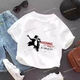 Vintage Michael Jackson Graphic T-shirt Summer Tops Short Sleeve Boys Clothes Fashion Hip Hop Casual Shirts Birthday Gifts Tees