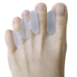 2pieces=1pair Hammer Toe Splitter Hallux Valgus Gel Insole Silicone Separators Correction Overlapping Orthopedic Foot Care
