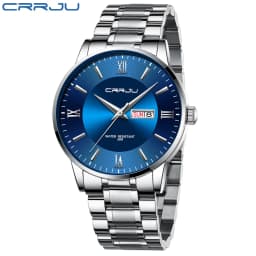 2021 CRRJU Top Brand Luxury Sport Watches Mens Quartz Wristwatch Fashion Watch Men 30ATM Waterproof Date Clock Relogio Masculino