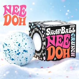 Needoh Snow Ball Crunch Squeeze Stress Ball Fidget Toy Soft Quick Rebound Flour Filling Non-toxic Anxiety Relief Autism ADHD Toy