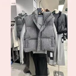 Korea Chic Streetwear Personalized Vest Short Parkas Casual Elegant Waistcoat Coat High Street Moda All-match Women Jacket