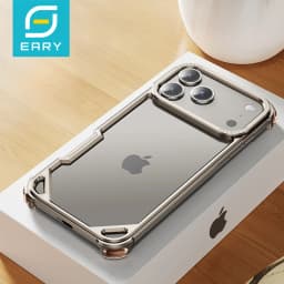 Eary Frameless Case for iPhone 18 17 Pro Max Air for Magsafe Metal Shockproof Protective Phone Cover Aluminum Anti-Drop Bumper