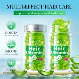 40/80/120pcs Vitamin Hair Care Essence Capsules, Containing Almond Oil, Tea Seed Oil, No-Rinse Conditioner, Hair Care Essential