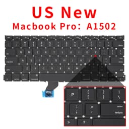 US/UK/RU/GR/FR/SP/BR/IT/PT/PO/TR/TI Laptop Keyboard For Apple Macbook Pro Retina 13" A1502 ME864 ME865 ME866 Replacement