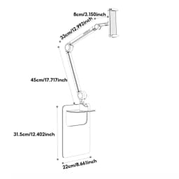 Tablet Holder Lazy Bedside Phone Holder Cantilever Clamp Suitable for iPad, Multi-functional Switch Universal Stand