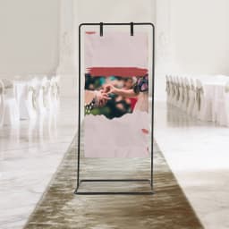 Floor Standing Wedding Welcome Sign Stand, Detachable Wedding Sign Holder, 80*50*175cm Standing Display Rack For Activities, Party