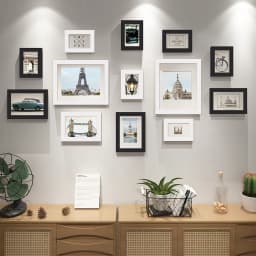 13pcs Wood Picture Frame Set for Wall Home Office Decor Festive Commemorative Gifts - Variety of Sizes for Photos